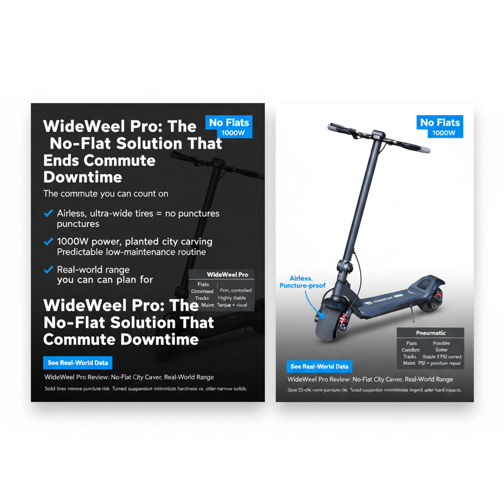 WideWheel Pro Solid Tires: Stop Flats on Your Commute