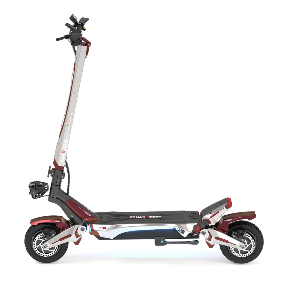 Nanrobot N6 commuter electric scooter cruising at 40 mph on city streets