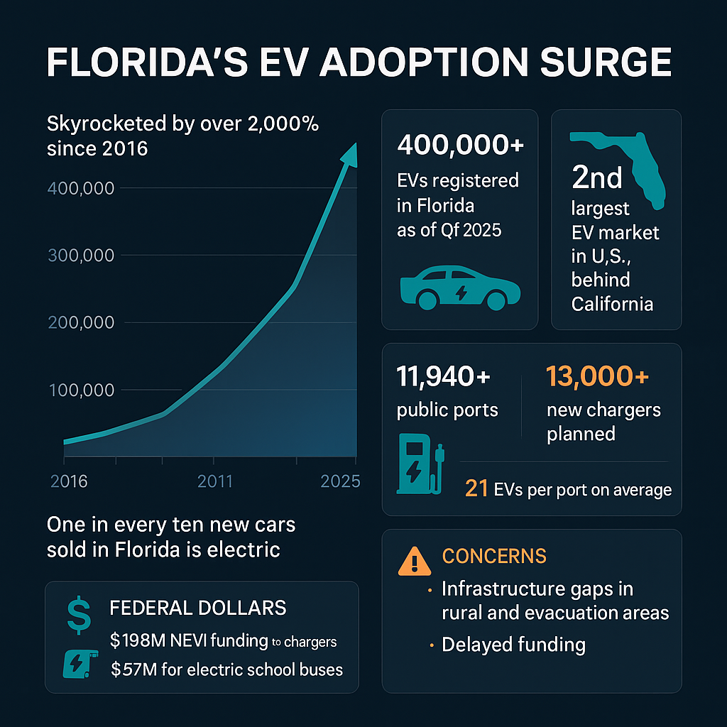 Florida EV Sales Up 2000% Since 2016: What the Data Really Shows