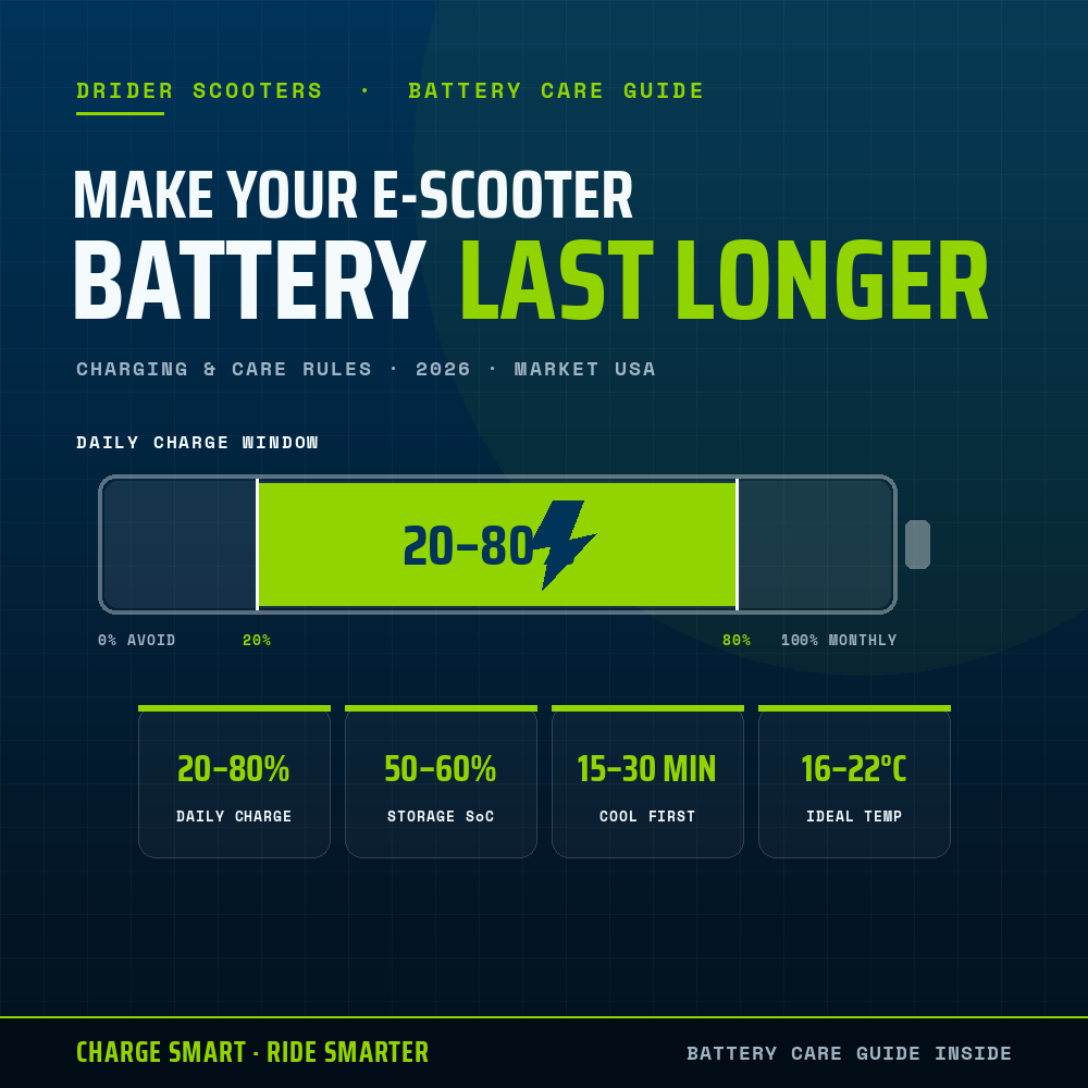 Electric Scooter Battery Life: Charging & Care Rules 2026