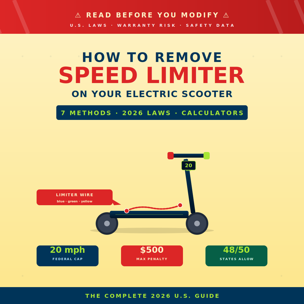 How to Remove Electric Scooter Speed Limiter: 2026 Guide (Laws, Risks & Safer Alternatives)