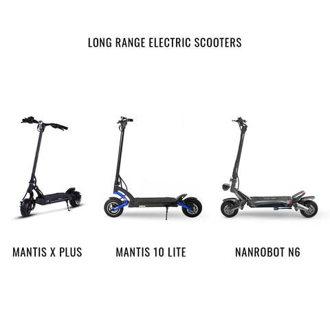 Long range electric scooters
