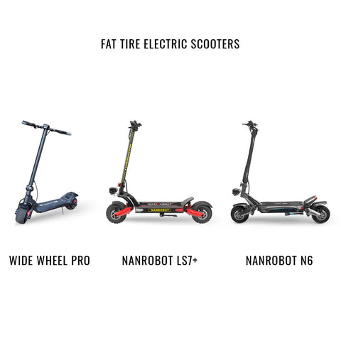 Fat tire electric scooters