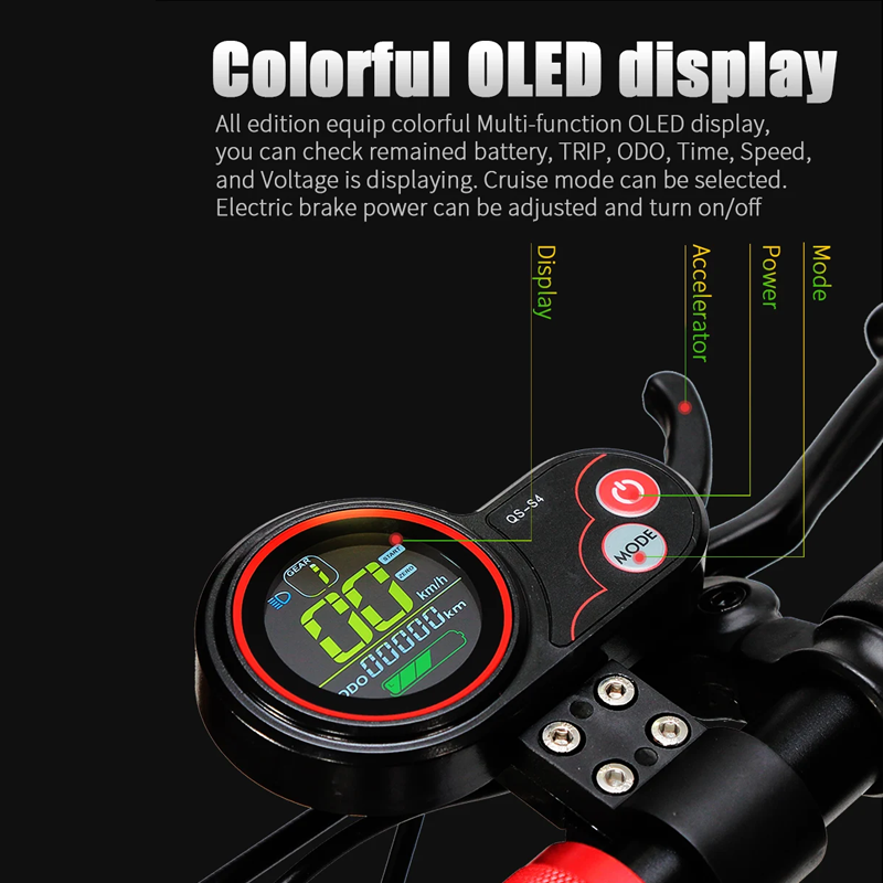 LCD display and throttle controls
